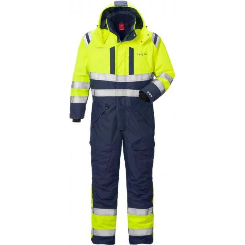 VBM 8015 Warnschutz-Winteroverall (171 (Warnschutz-Gelb/Marine), S, Swecon/Volvo)